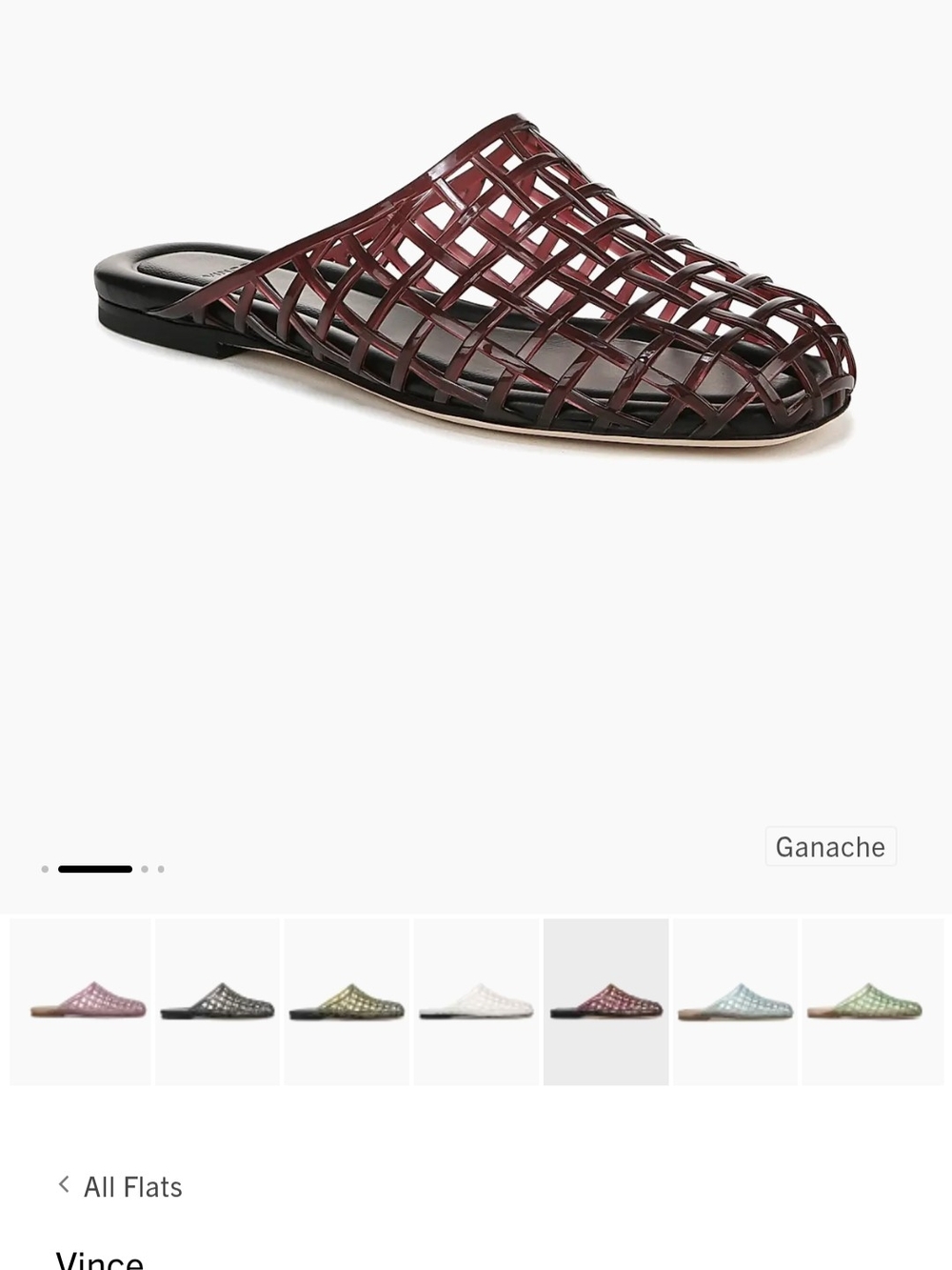 NEW Vince Barcelona Jelly Woven Leather Slides - Ganache Size 6